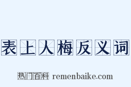 表上人梅反义词是什么意思的图片